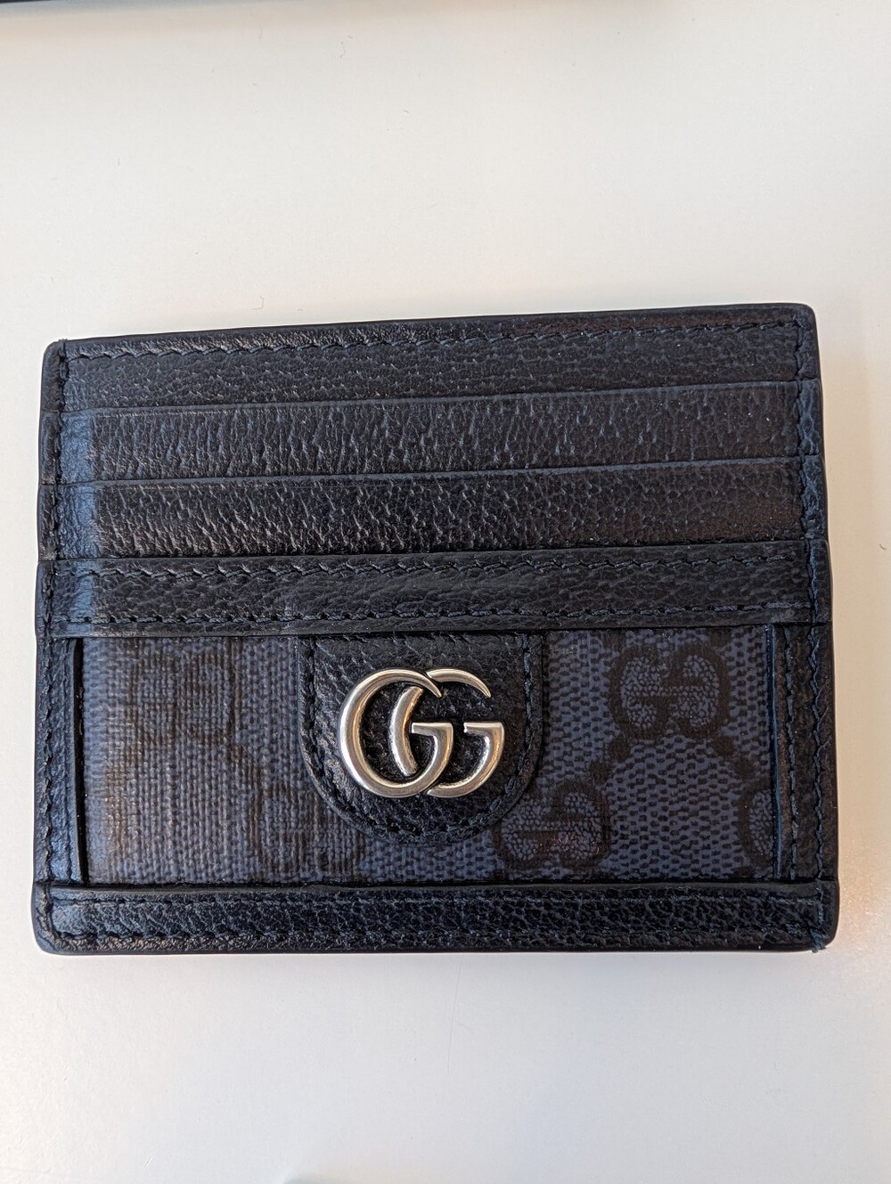​GUCCI Ophidia GG Supreme Canvas and Leather Card Case Wallet 100% Authentic